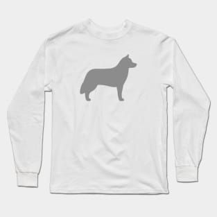Siberian Husky Silhouette Long Sleeve T-Shirt